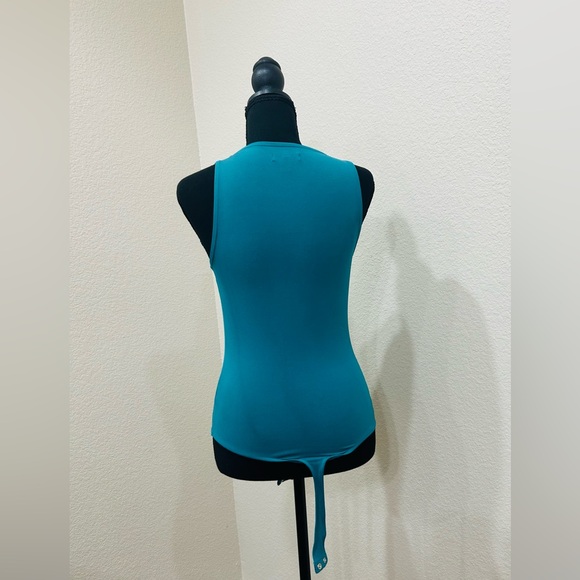 Express Turquoise Body Contour Bodysuit - Picture 2 of 4